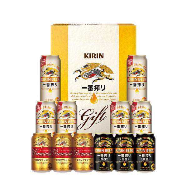 ビールギフト キリン 一番搾り 3種飲みくらべセット プレミアム・黒ビール入り K-IPF3 送料無...