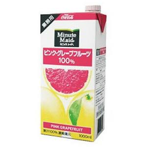 コカコーラ ミニッツメイド ピンクグレープフルーツ100% 1L ×6パック 1ケース 送料無料 北...