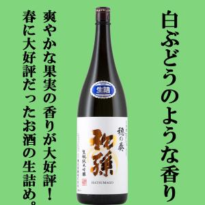 【ご予約!8月26日以降発送!】【まるで新鮮なもぎたて果実!白ブドウのように爽やかな味わい!】　初孫　穂の奏　生もと　純米吟醸　生詰め　1800ml