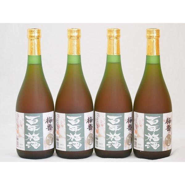 明利酒類 ブランデーと蜂蜜の梅香 百年梅酒 14度(茨木県) 720ml×4本