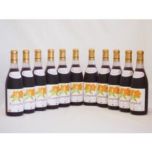 11本セット(北海道産キャンベルアーリ赤ワイン プレミアムキャンベル甘口) 720ml×11本｜sake-gets