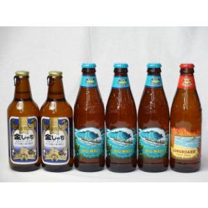 クラフトビール6本セット金しゃちピルスナー330ml×2本ハワイコナビールビッグウェーブ・ゴールデンエール355ml×3本ハワイコナビールロングボード｜sake-gets