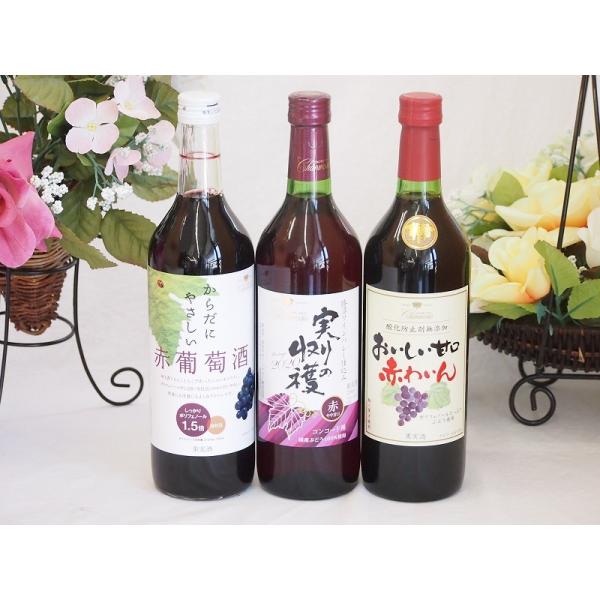 ワインセット  シャンモリスペシャル3本赤ワインセット 720ml×3本 盛田甲州ワイナリー(山梨県...