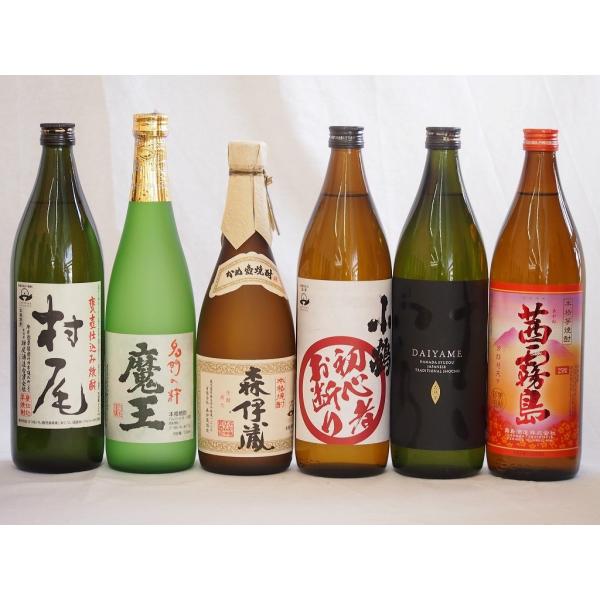 プレミアムな芋焼酎飲み比べ6本セット(森伊蔵720ml 魔王720ml 初心者お断り900ml 村尾...