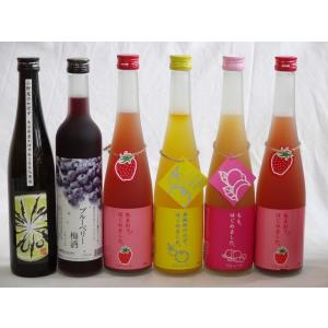 果実リキュール6本セット 紀州産 南高梅使用ブルーベリー梅酒 500ml（和歌山）・小野屋のかぼす（大分） 500ml 篠崎 あ｜sake-gets