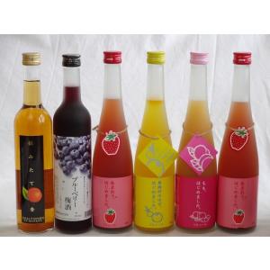 果実リキュール6本セット 紀州産 南高梅使用ブルーベリー梅酒 500ml（和歌山）・濱田酒造 摘みたて杏 500ｍｌ（鹿児島）｜sake-gets