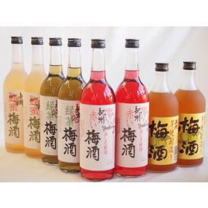 梅酒8本セット(芋焼酎仕込五代梅酒(鹿児島) 赤しそ赤い梅酒(和歌山) 蜂蜜梅酒(和歌山) 緑茶梅酒(和歌山)) 720ml×8本｜sake-gets