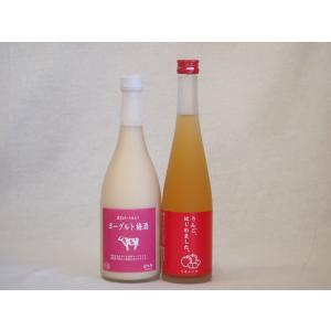 果物梅酒2本セット(ヨーグルト梅酒(福岡) りんご梅酒) 720ml×1本 500ml×1本｜sake-gets