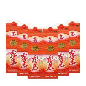 茜霧島 芋焼酎 25度 1.8L (1800ml) パック 6本入 1ケース(6本) 送料