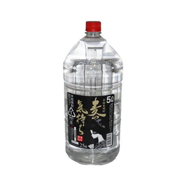 送料無料 濱田酒造　麦の気持ち　麦焼酎　25度　5000ml(5L)ペット　1ケース(4本)（東北は...