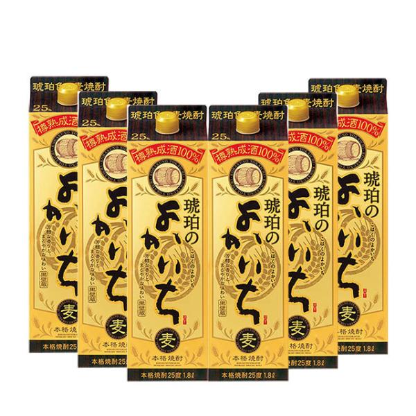 宝酒造　琥珀のよかいち　麦焼酎　25度　1800mlパック　1ケース(6本)