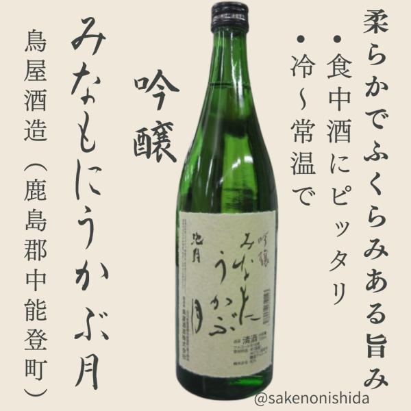 池月 吟醸 みなもにうかぶ月 720ml瓶 石川県鹿島郡：鳥屋酒造 [地酒] 今お買い得セール