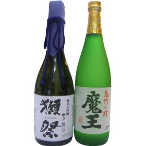 【日本酒と芋焼酎】獺祭（だっさい）純米大吟醸・磨き二割三分、魔王（白玉醸造） 各720ml瓶 2本セ...