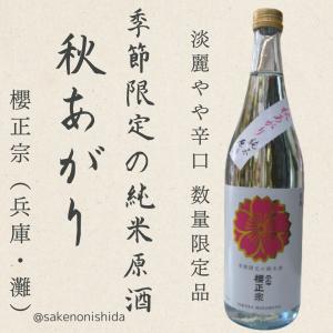 櫻正宗(さくらまさむね)季節限定の純米酒 秋あがり 720ml瓶 [日本酒 兵庫県 灘] 淡麗やや辛口 ひやおろし