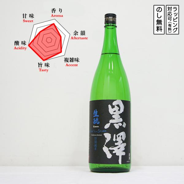 黒澤 日本酒 特別純米 生もと 1800　 Kurosawa くろさわ きもと　 (長野県／黒澤酒造...