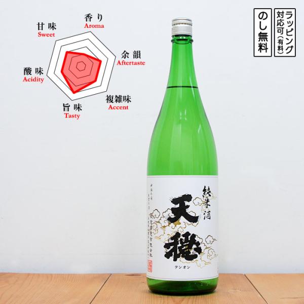 天穏 日本酒 純米酒 白ラベル 五百万石 1800　 Tenon てんおん じゅんまい ごひゃくまん...