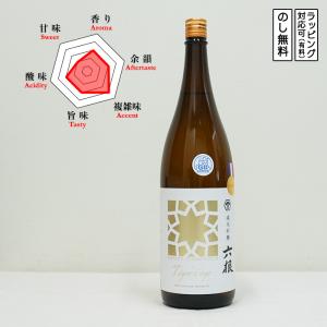 六根 日本酒 純米吟醸 タイガーアイ 火入れ 1800　 ろっこん Kuramaster2025 金賞受賞　 (青森県/松緑酒造)