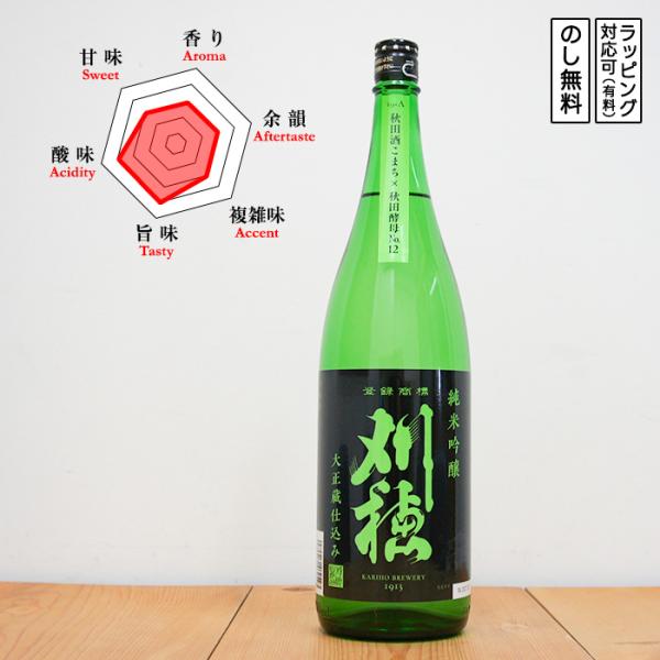 【限定流通品】刈穂 日本酒 純米吟醸 Type A 1800　 かりほ 秋田酒こまち　 (秋田県／秋...
