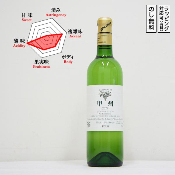 甲州シュール・リー 白ワイン 辛口 720ml　 甲州 GI山梨認証 食中酒　 (山梨県／北野呂醸造...