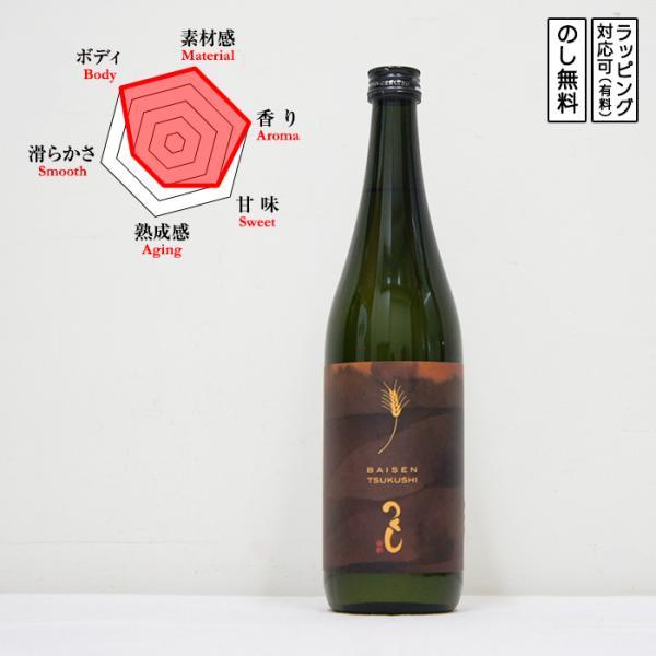 つくし焙煎 麦焼酎 黒麹仕込 25度 720　 Tsukushi つくし ばいせん　 (福岡県／西吉...