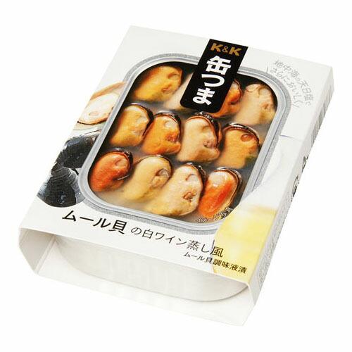 国分 K&amp;K 缶つま ムール貝の白ワイン蒸し風 95g ×6 メーカー直送