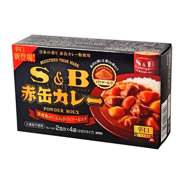 エスビー食品 S&amp;B 赤缶 カレーパウダールウ 辛口 140gx6 メーカー直送