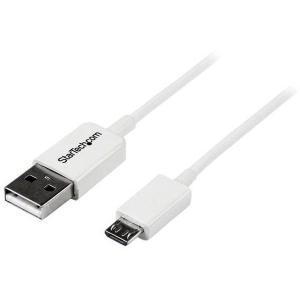 StarTech USBPAUB50CMW ホワイト Micro USB 2.0ケーブル A - Micro-B 50cm メーカー直送｜sake-premoa