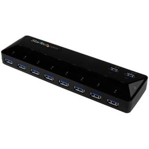 StarTech ST103008U2C ブラック USB 3.0ハブ 10ポート 急速充電専用ポート搭載(2ポートx1.5A)｜sake-premoa