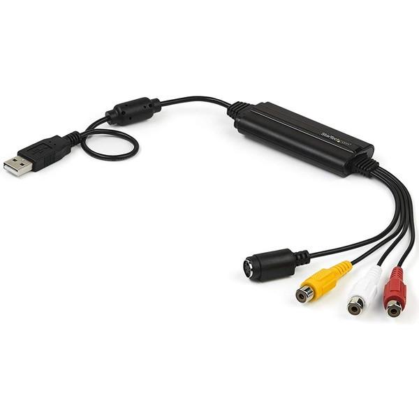 StarTech SVID2USB232 ブラック USB接続ビデオキャプチャーケーブル/S端子&amp;コ...