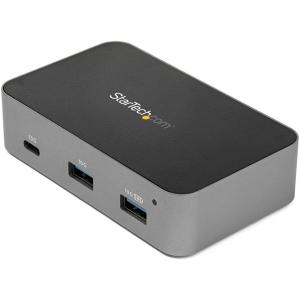 StarTech HB31C3A1CS ブラック USB-Cハブ 10Gbps 3x USB-A/1x USB-C 専用ACアダプタ付属 (4ポート)｜sake-premoa