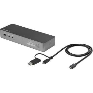StarTech DK30C2DPPD ブラック&スペースグレー ドッキングステーション USB Type-C & USB-A デュアル4K60Hz 60W USB PD Mac/Windows/Chrome対応｜sake-premoa