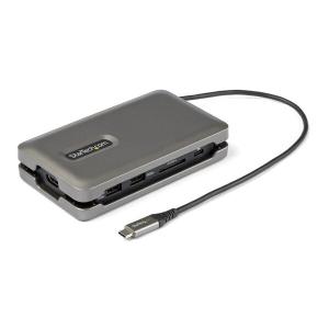 StarTech DKT31CSDHPD3 USB Type-Cマルチ変換アダプター (4K60Hz HDMI 2.0/2ポート10Gbps USB ハブ/SD & MicroSDカードリーダー/ギガビット有線LANポート)｜sake-premoa