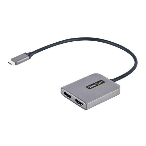 StarTech MST14CD122HD USB-C-2x HDMI 変換アダプター (4K60H...