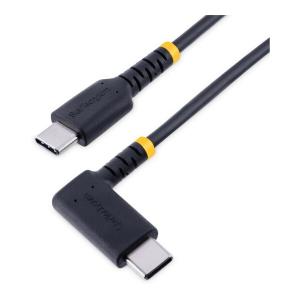 StarTech R2CCR-15C-USB-CABLE USBケーブル (USB-C-USB-C/15.2cm/USB 2.0/L型 右向き/USB PD 対応/急速充電 & データ転送/高耐久 アラミド繊維補強)｜sake-premoa