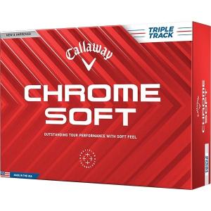 日本正規品 キャロウェイ CHROME SOFT(クロムソフト) ボール 2024年モデル トリプルトラック ホワイト 1ダース(12個入り)｜sake-premoa