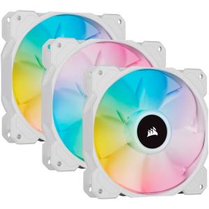 Corsair CO-9050137-WW ホワイト iCUE SP120 RGB ELITE White with iCUE Lighting Node CORE -Triple Pack- PWMファン 3個パック｜sake-premoa