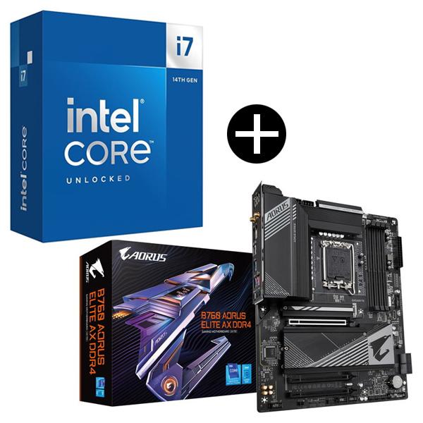 Intel Corei7-14700K CPU + GIGABYTE B760 A ELITE AX...