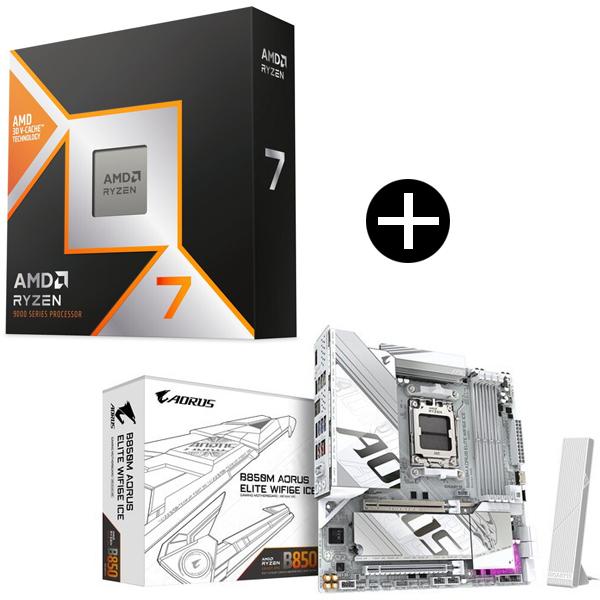 AMD Ryzen 7 9800X3D CPU + GIGABYTE B850M A ELT WF6...