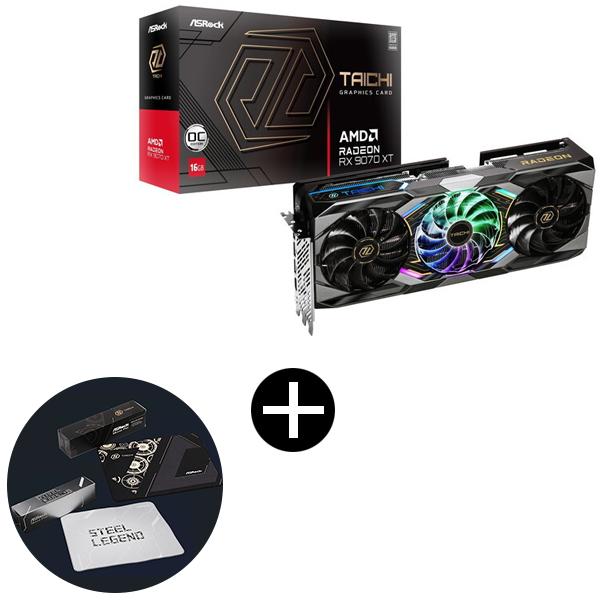 ASRock RX9070XT TC 16GO ブラック グラフィックボード + ASRockオリジ...
