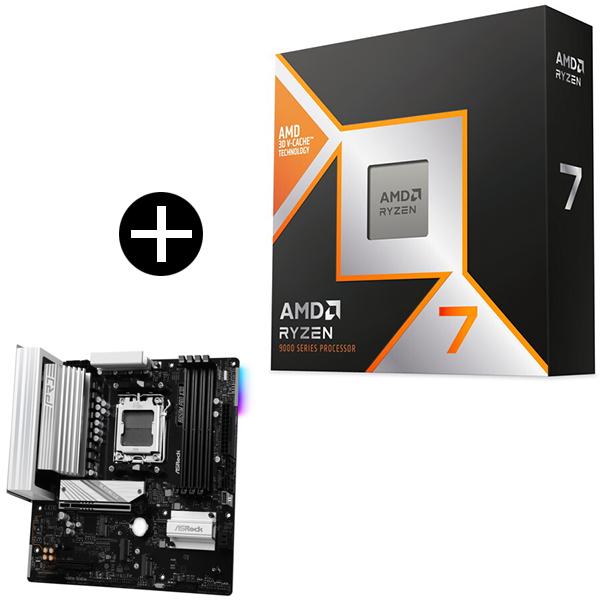 AMD Ryzen 7 9800X3D CPU + ASRock B650M Pro X3D マザー...