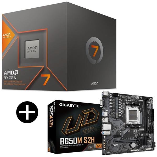 AMD Ryzen 7 8700G Wraith Stealth Cooler CPU + GIGA...
