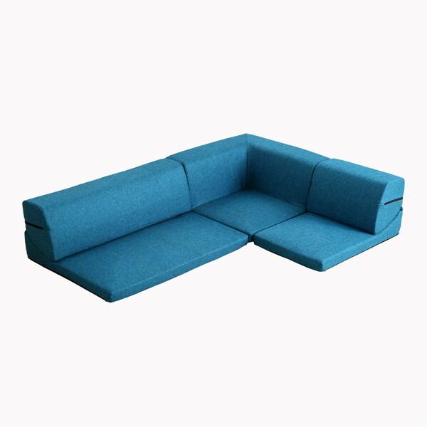 ホームテイスト SH-07-LNR コーナーフロアソファ ロータイプ ファブリック 3人掛け(5色)...