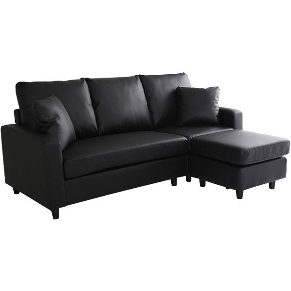 ホームテイスト RK3P レイアウト自在! 3人掛けカウチソファ Wismon -ウィスモン- (ポ...