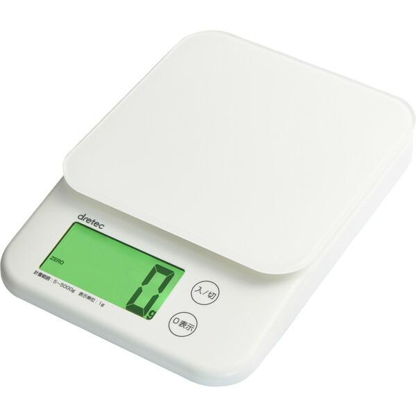KS-513WT DRETEC ホワイト デジタルスケール 「バルケット」 5Kg