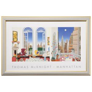 07501603 18485 トーマス・マックナイト ワイドポスター額「MANHATTAN