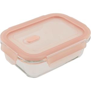 HB-5959 ディッシュプラス 耐熱ガラスバルブ付保存容器長方形350ml パール金属