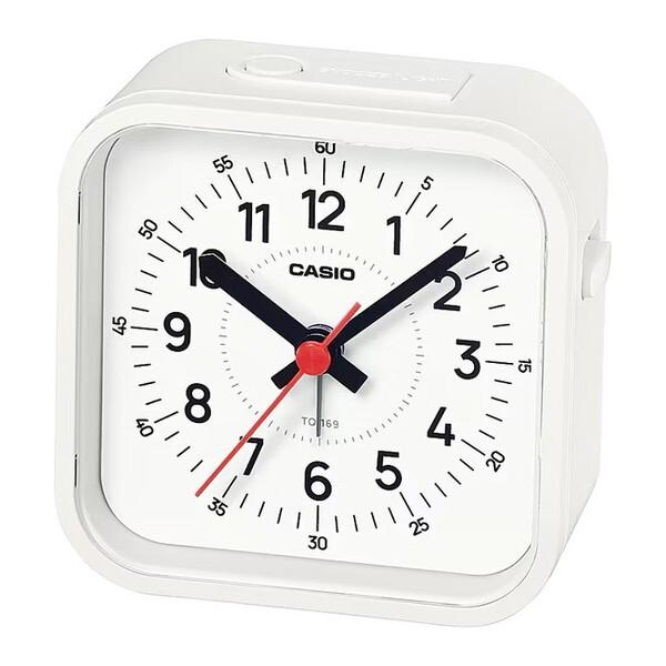 CASIO カシオ 目覚まし時計 置時計 置き時計 クロック アナログ TQ-169-7JF ホワイ...