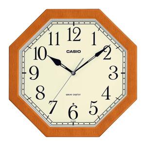 CASIO カシオ 電波掛時計 電波時計 掛時計 掛け時計 クロック アナログ IQ-1023J-7JF 薄茶 ブラウン