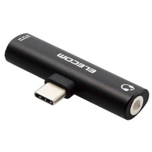 変換アダプタ ELECOM エレコム MPA-C35PDBK Type-C-4極ミニプラグ PD イ...