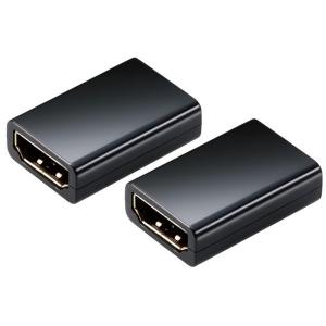 ELECOM AD-HDAASS02BK ブラック HDMI アダプタ 延長 金メッキ 4K 60p スリムタイプ 2個入 EU RoHS指令準拠｜sake-premoa